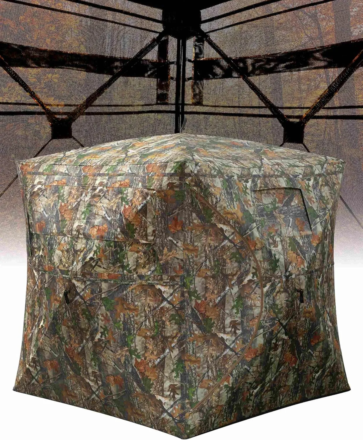 Portable Pop-Up Hunting Blind - 270° See-Through Windows & Silent Door, Waterproof Lightweight Camouflage Tent for Deer Turkey Hunting