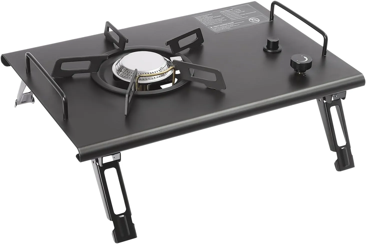 Portable Propane Gas Stove, Stainless Steel with Electronic Ignition, 2.7KW Heat Output, Compact & Lightweight for Outdoor Cooking