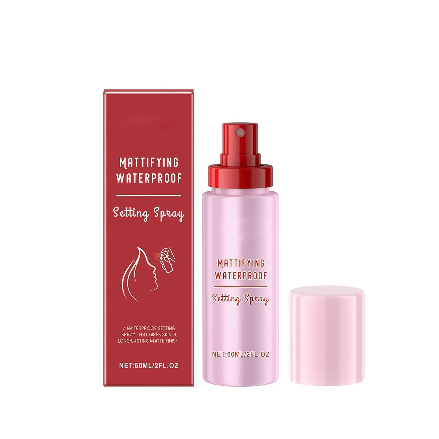 Powdermelt Glass Setting Spray, Mattifying Waterproof Setting Spray, Hydrating Long-Lasting Makeup Finish (2)