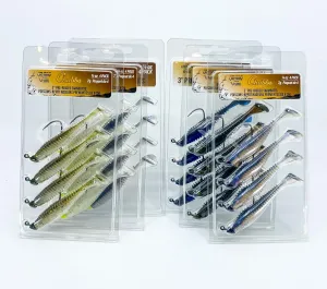 Pre-Rigged 3-4 inch Swimbait Kit | 6 Different Packs | 18-24 Total Fishing Lures