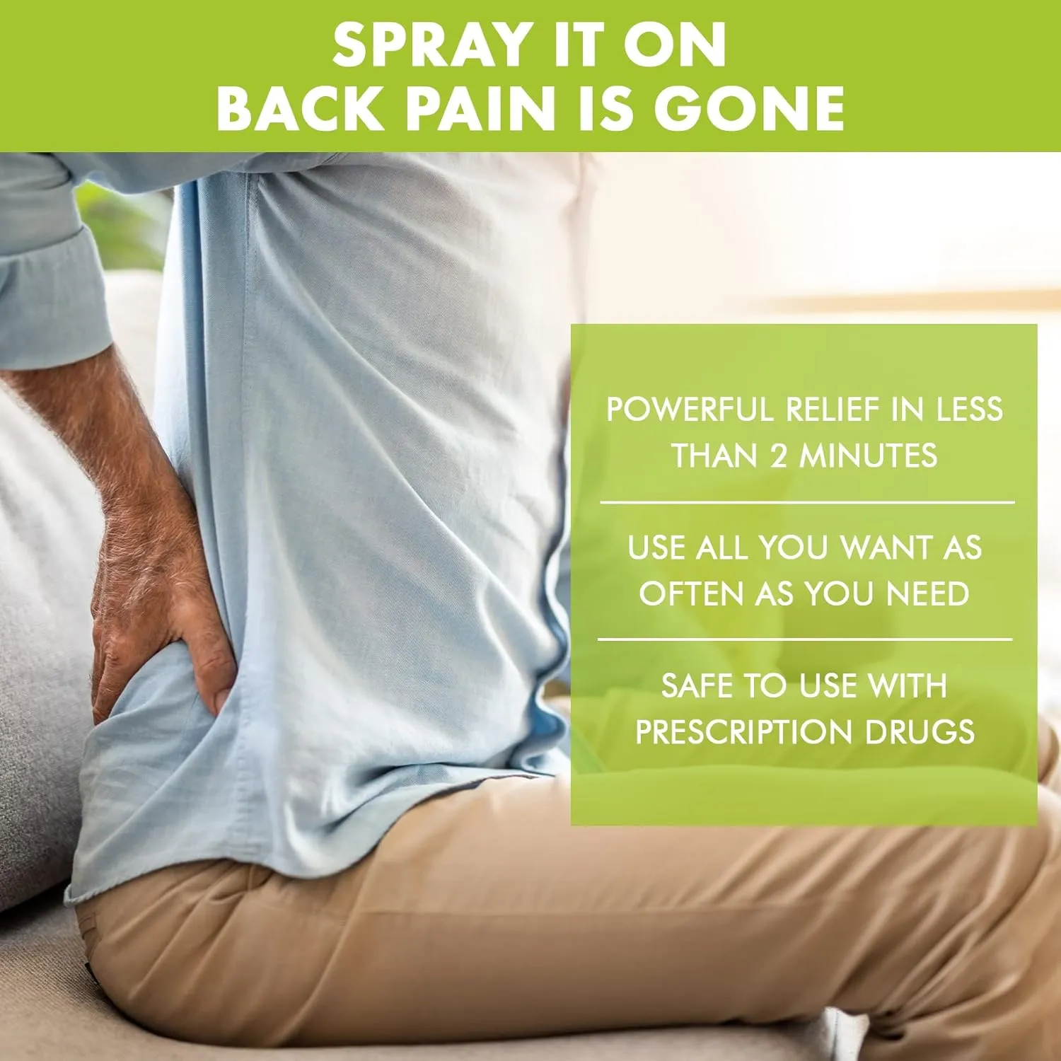 Premiere's Pain Spray All-Natural Menthol & Peppermint Oil Herbal Blend for Joint and Nerve Pain, Muscle Soreness, Sprains, Cramps, Sports Injuries, Back Pain & Neck Shoulder Aches - Twin Pack