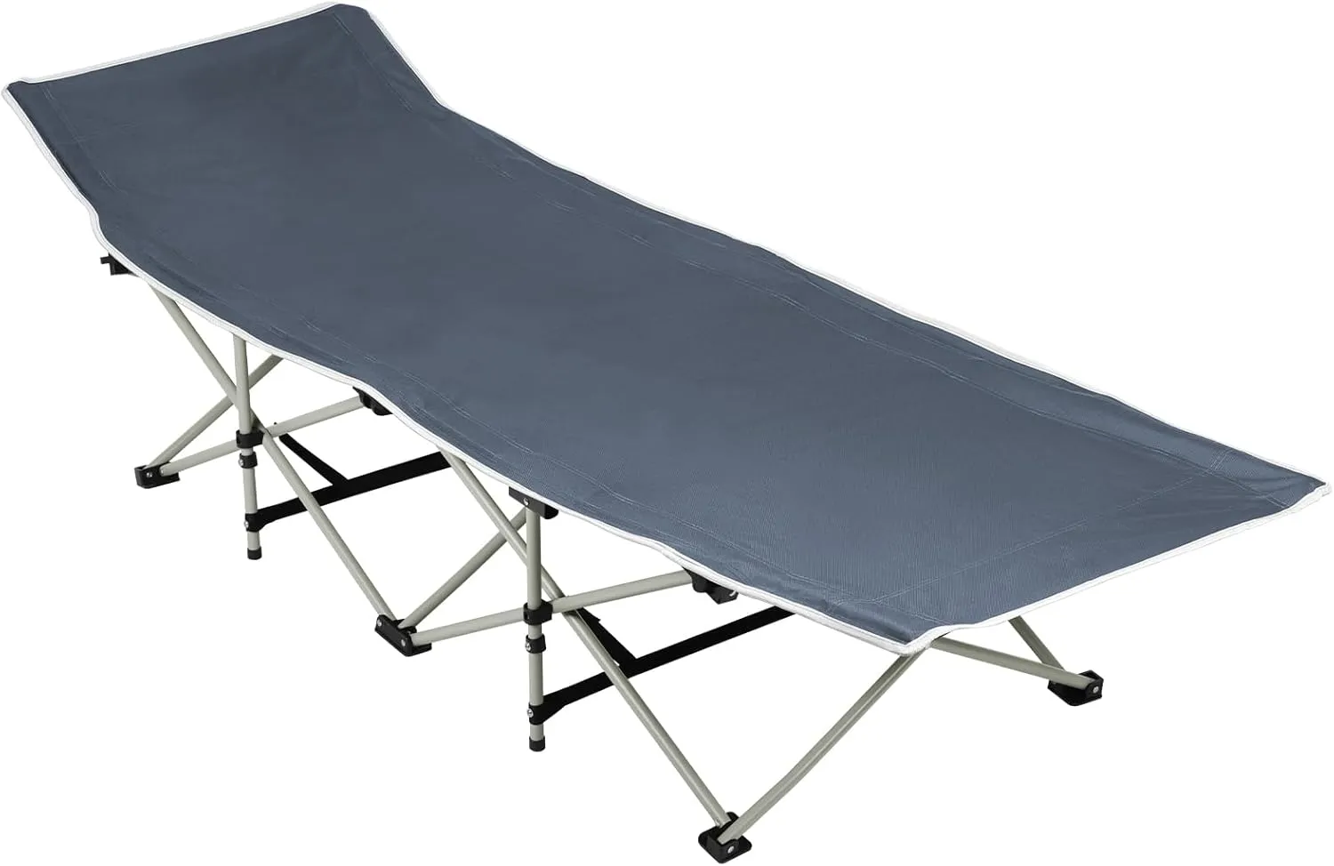 Premium Folding Cot with Thickened Mattress - 27.95" Wide Ergonomic Design, Quick Setup in 3 Steps - Durable Stainless Steel Frame for Indoor/Outdoor Use (Supports 300lbs ) Black