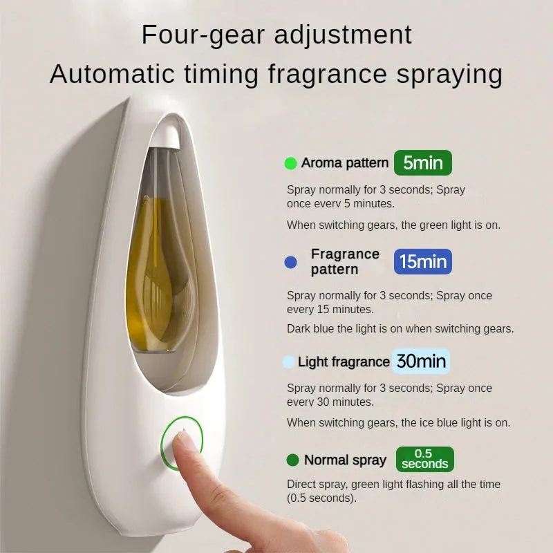 Premium Rechargeable Room Air Freshener Spray – Aromatherapy Essential Oil Diffuser, Hotel & Home Fragrance, Wall-Mounted or Desktop, Humidifier, Sleep Aid, Long-Lasting Scent, Quiet Operation