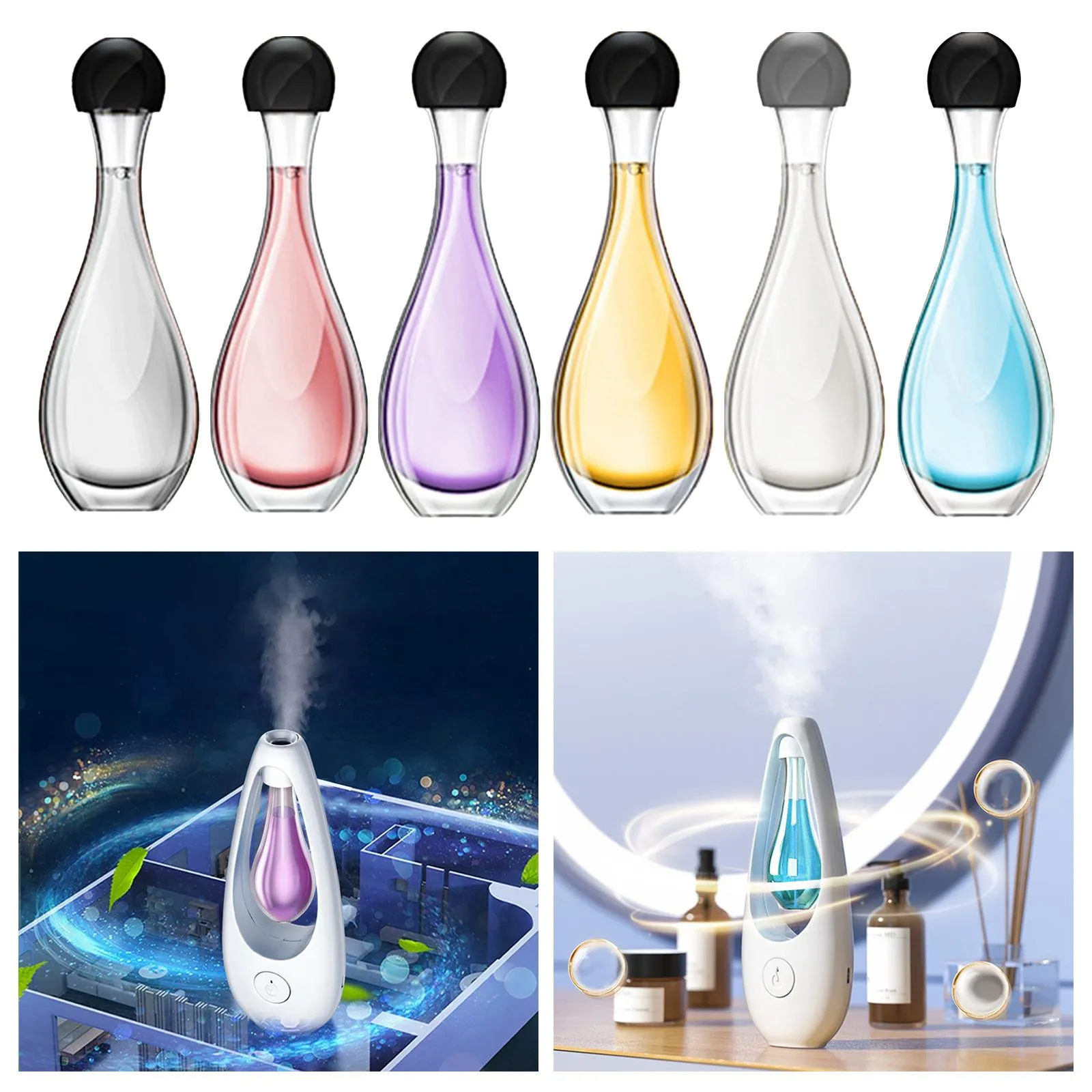 Premium Rechargeable Room Air Freshener Spray – Aromatherapy Essential Oil Diffuser, Hotel & Home Fragrance, Wall-Mounted or Desktop, Humidifier, Sleep Aid, Long-Lasting Scent, Quiet Operation