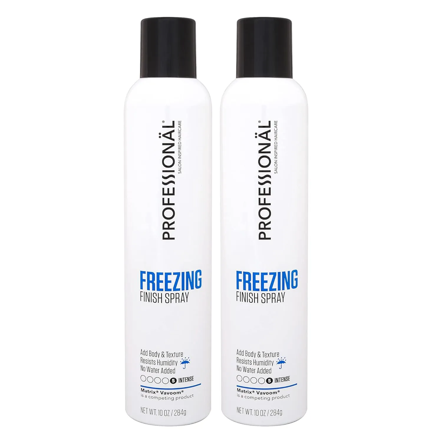 Professional Freezing Finish Hair Spray - (2-Pack) 10 oz - 55% VOC Extra Strong Intense Hold - Humidity-Resistant Finish Spray