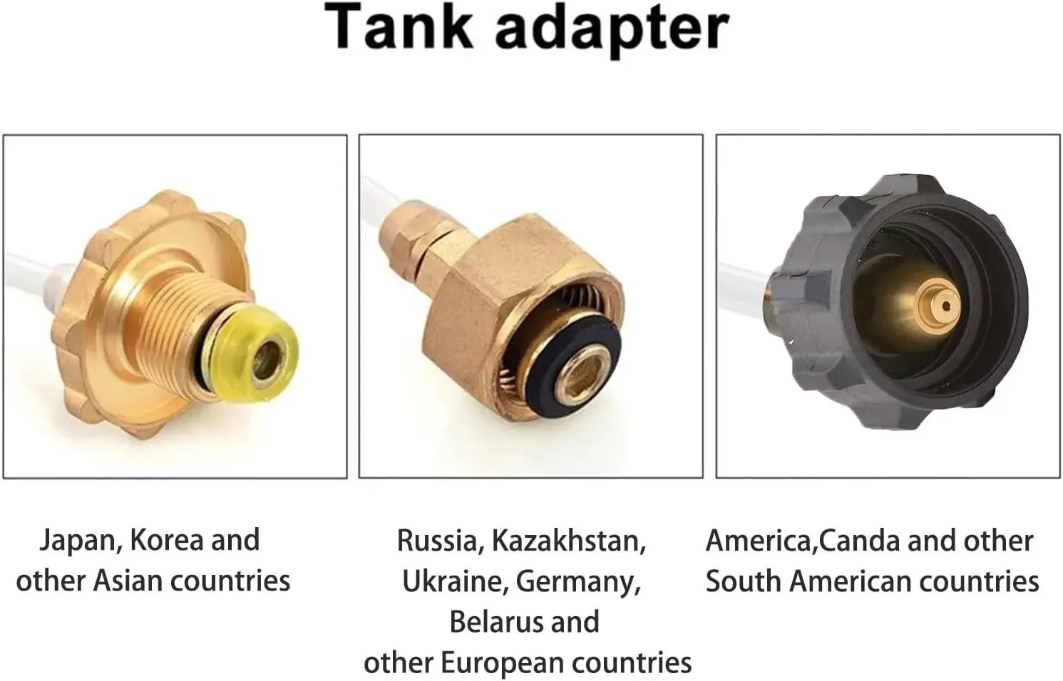 Propane Adapter Hose Propane Refill Adapter Hose Converter Refilling Empty Butane Refuel for Tank, Gas Grill & Griddle(US to Campingaz)