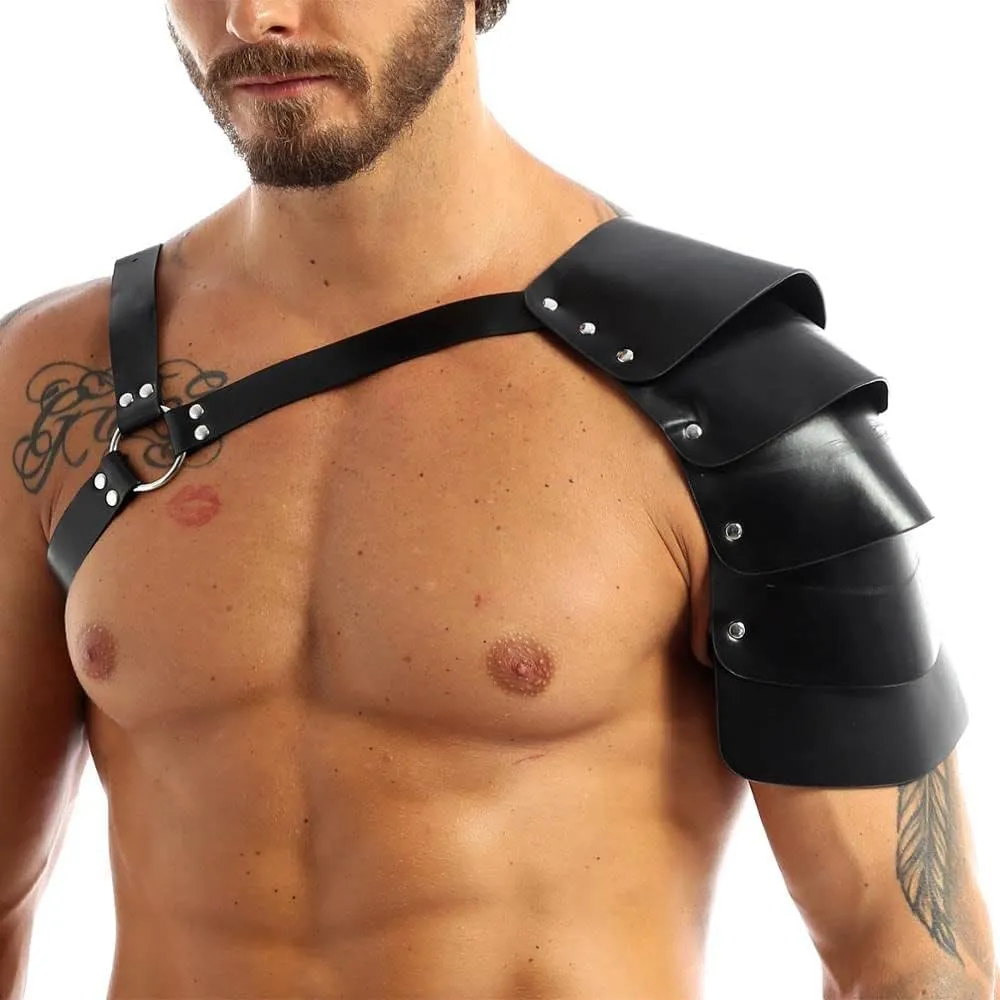 PU Leather Harness For Men Adjustable Buckle Body Chest Garter Belt Cosplay Nightclub Sexy Punk Chest Belt Clubwear