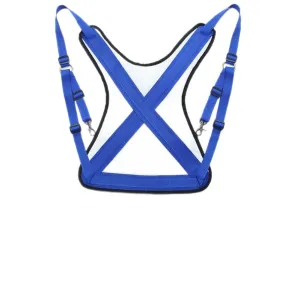 PUMYPOREITY Fishing Shoulder Back Harness, Adjustable Sea Fishing Rod Holder Vest, Offshore Stand Up Fishing Fighting Belt, Distribute Load, Prevent Sprain, Boat Fishing Shoulder Vest Harness,Blue