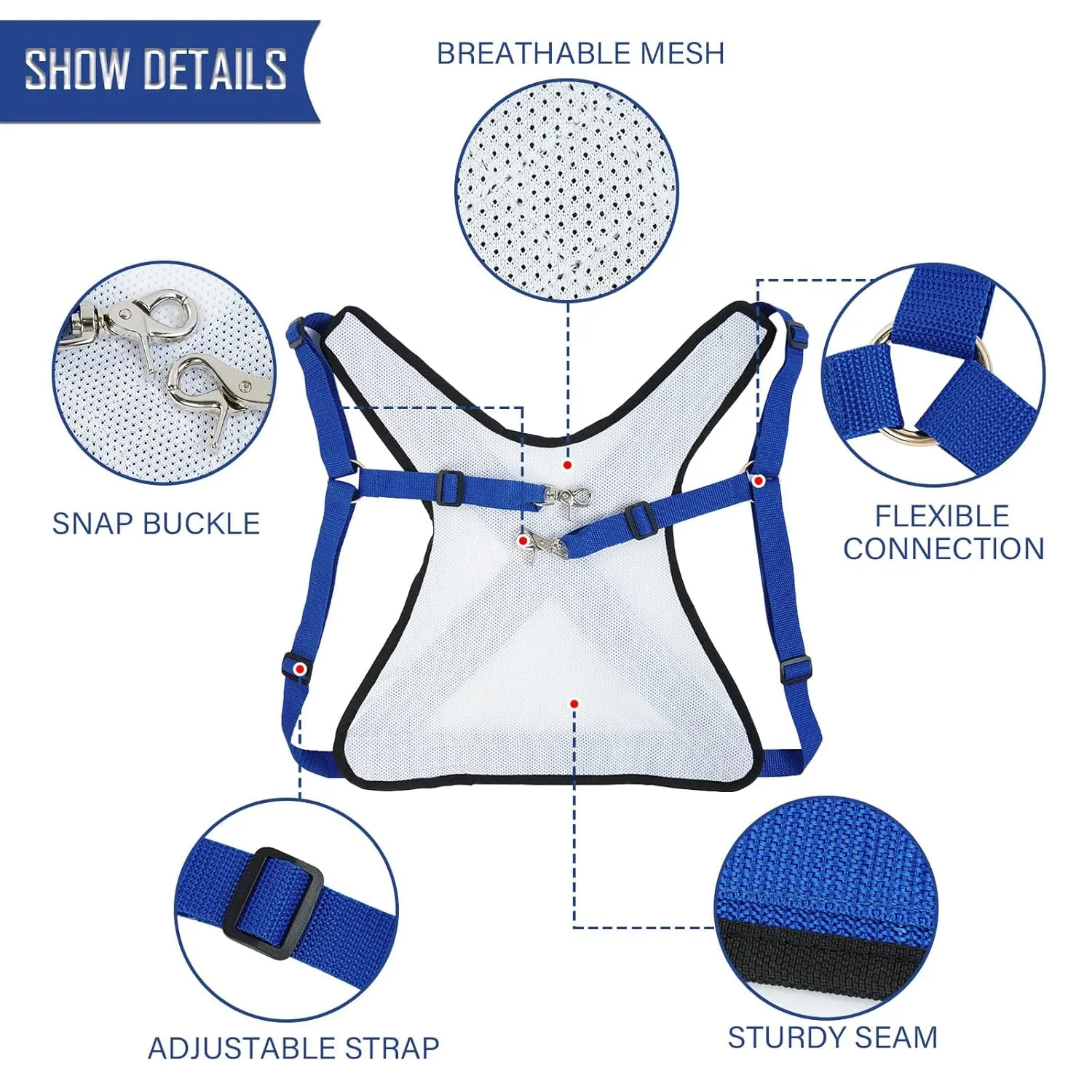 PUMYPOREITY Fishing Shoulder Back Harness, Adjustable Sea Fishing Rod Holder Vest, Offshore Stand Up Fishing Fighting Belt, Distribute Load, Prevent Sprain, Boat Fishing Shoulder Vest Harness,Blue