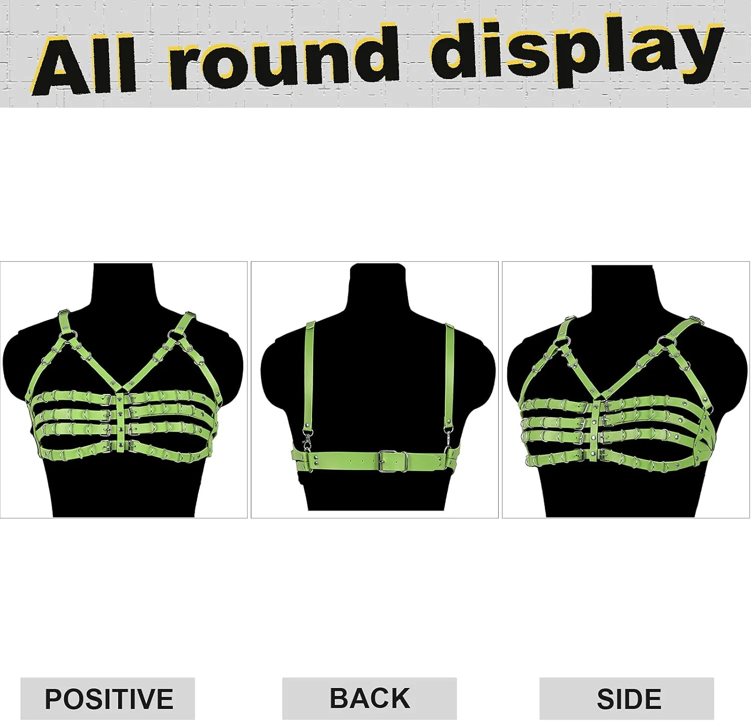 Punk Waist Cage Body Chain Leather Harness Lingerie Body Jewelry Accessories for Women and Girls