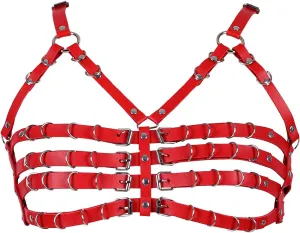Punk Waist Cage Body Chain Leather Harness Lingerie Body Jewelry Accessories for Women and Girls