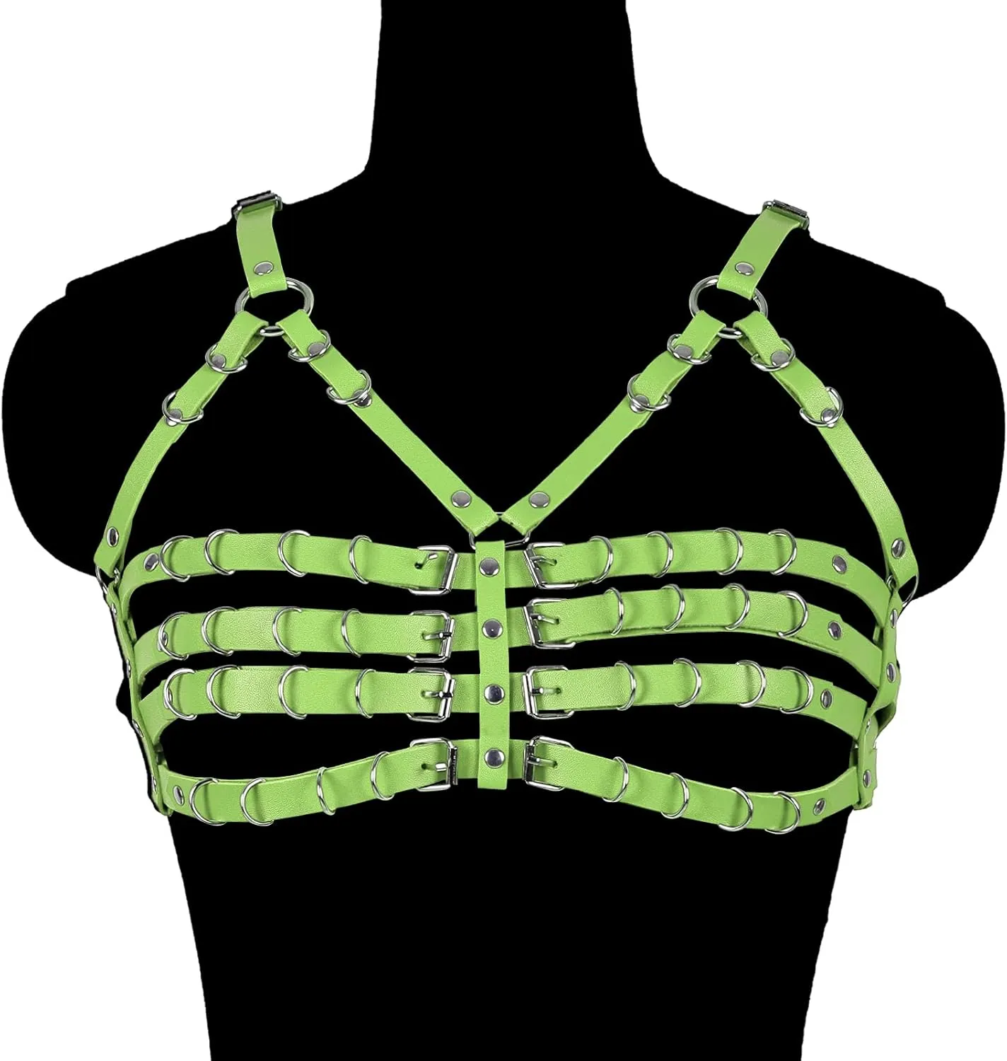 Punk Waist Cage Body Chain Leather Harness Lingerie Body Jewelry Accessories for Women and Girls