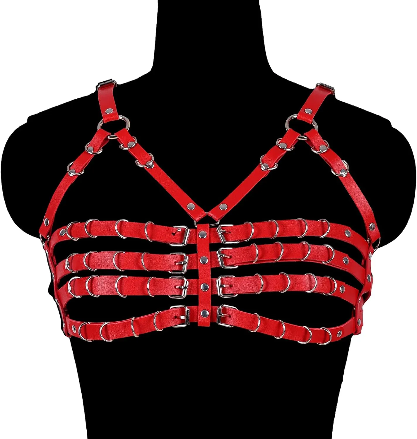 Punk Waist Cage Body Chain Leather Harness Lingerie Body Jewelry Accessories for Women and Girls