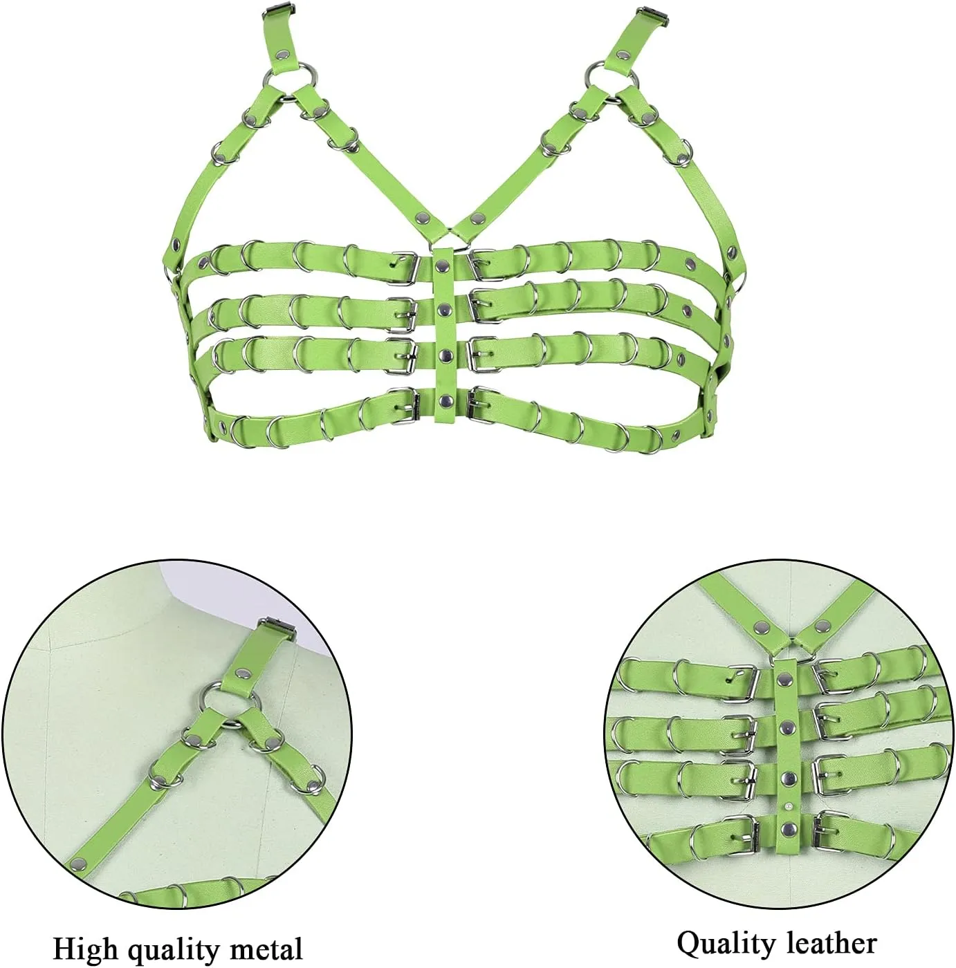 Punk Waist Cage Body Chain Leather Harness Lingerie Body Jewelry Accessories for Women and Girls