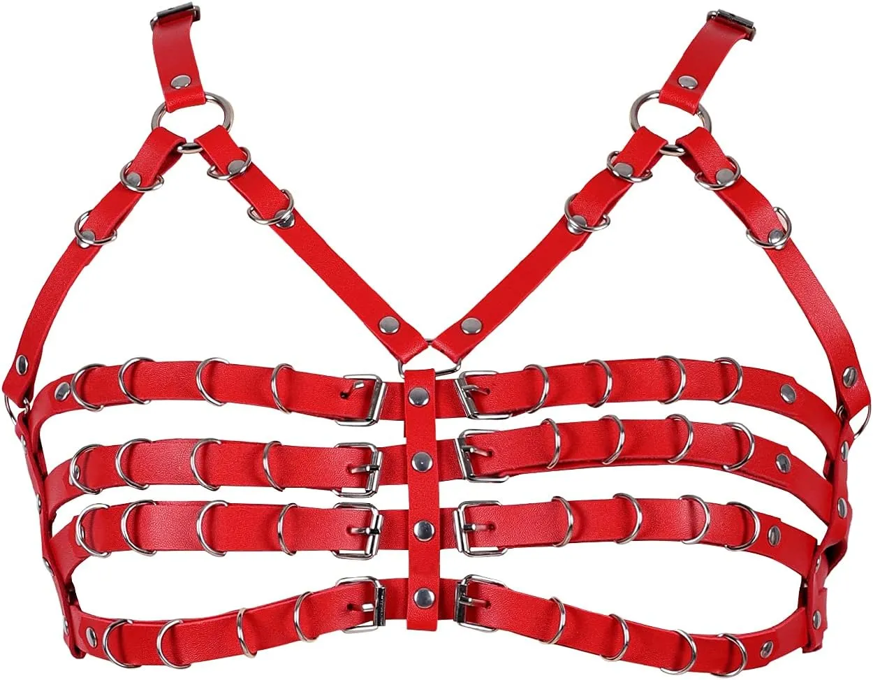 Punk Waist Cage Body Chain Leather Harness Lingerie Body Jewelry Accessories for Women and Girls