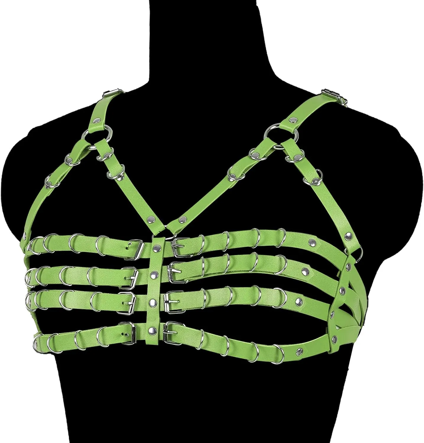 Punk Waist Cage Body Chain Leather Harness Lingerie Body Jewelry Accessories for Women and Girls