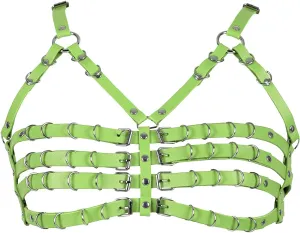 Punk Waist Cage Body Chain Leather Harness Lingerie Body Jewelry Accessories for Women and Girls