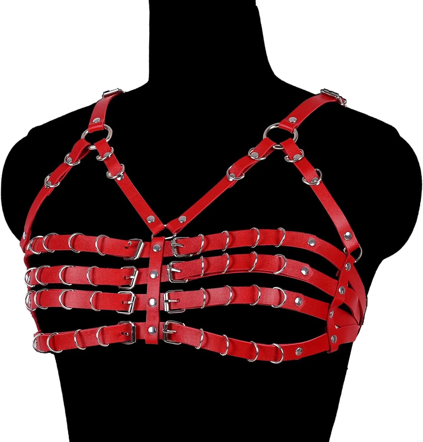 Punk Waist Cage Body Chain Leather Harness Lingerie Body Jewelry Accessories for Women and Girls