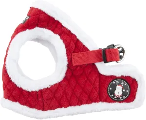 Puppia Blitzen Vest Dog Harness Step-in Warm Winter Christmas Holiday Harness for Small and Medium Dog, Red, Medium