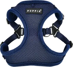 Puppia Dog Harness Comfort Mesh Step-in All Season No Pull No Choke Walking Training Adjustable Neck & Chest for Small & Medium Dog - Navy - M