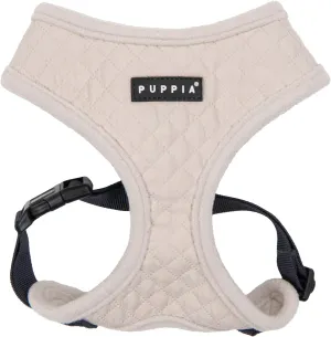 Puppia Irvin Dog Harness Over-The-Head Warm Winter Diamond Pattern Adjustable Chest for Small and Medium Dog, Cream, Small