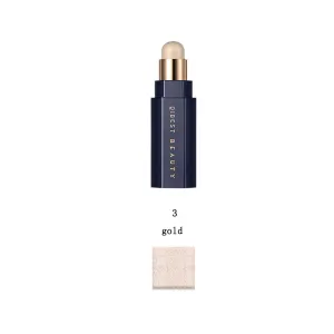 QiBest Highlighter Stick Soft Mist Highlighter Stereo Brightening and Contouring Stick Shadow Contour Concealer Palette Long Wear Cosmetics Makeup Women Gifts Professional (B)