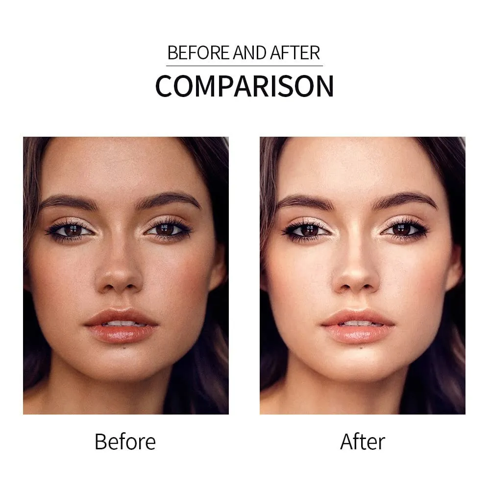 QiBest Highlighter Stick Soft Mist Highlighter Stereo Brightening and Contouring Stick Shadow Contour Concealer Palette Long Wear Cosmetics Makeup Women Gifts Professional (B)