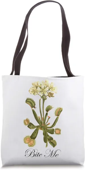 "Bite Me" Venus Fly Trap Tastefully Funny Tote Bag