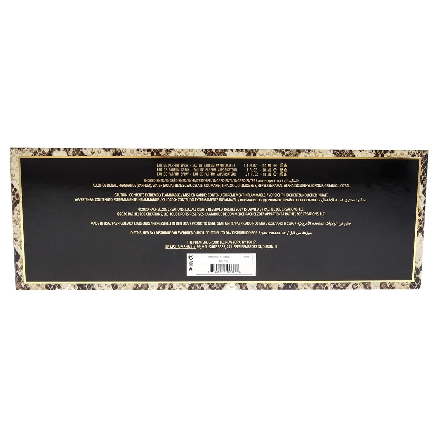 RACHEL ZOE Fearless Gift Set - Designer Womens Perfume - 3 Eau de Parfum Sprays - Vanilla Perfume for Women Gift Set - Travel Size - 3 pc