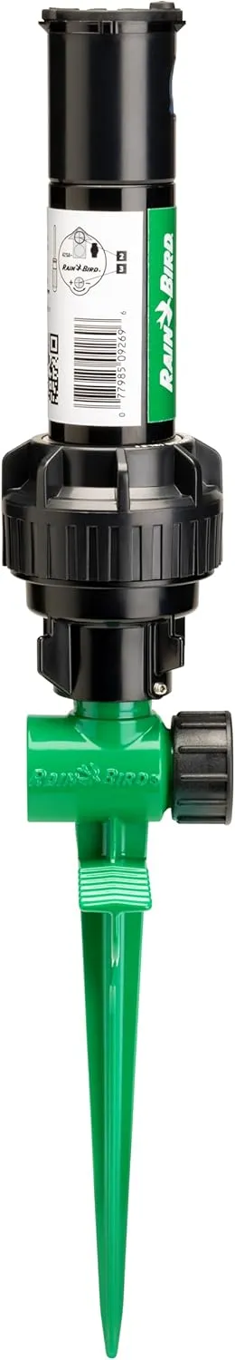 Rain Bird 42SASPG 42SA Gear Drive Rotor Lawn and Garden Sprinkler on Heavy Duty Green Spike, Adjustable 40° - 360° Pattern, 26' - 38' Spray Distance