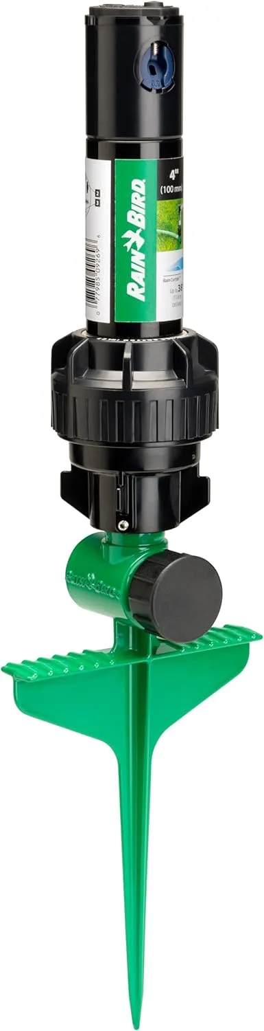 Rain Bird 42SASPG 42SA Gear Drive Rotor Lawn and Garden Sprinkler on Heavy Duty Green Spike, Adjustable 40° - 360° Pattern, 26' - 38' Spray Distance