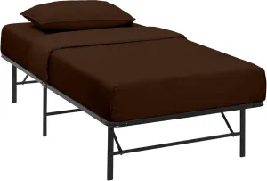 Rajlinen Cot Sheet Set 33" X 75", 4-Piece Premium Cotton Bedding, Deep Pocket Fits Up to 8" Mattress, Perfect for Narrow Twin, RV Bunk, Camp Bed, Folding Cot, Guest Bed, Chocolate