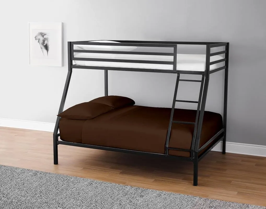 Rajlinen Cot Sheet Set 33" X 75", 4-Piece Premium Cotton Bedding, Deep Pocket Fits Up to 8" Mattress, Perfect for Narrow Twin, RV Bunk, Camp Bed, Folding Cot, Guest Bed, Chocolate