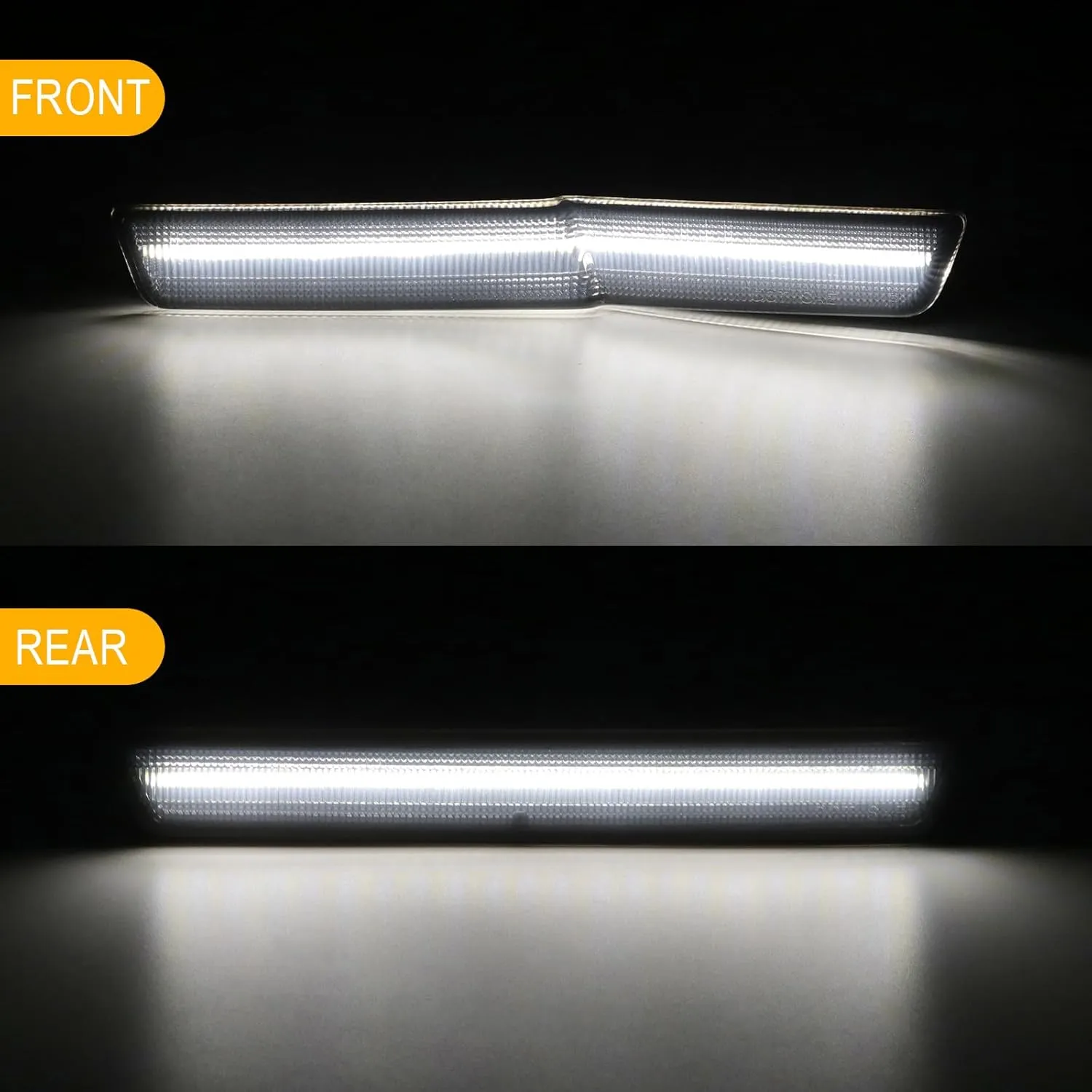 R&F Auto 4PCS White LED Side Marker Lights Replacement for Challenger SRT Hellcat 2018-2023, R/T Scat Pack Widebody, Redeye Super Stock Jailbreak Demon, 2pcs Front and 2PCS Rear Side Fender Lamps