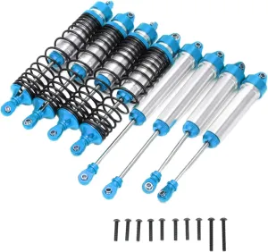 RC Shock Absorber Set, Aluminum Alloy Front and Rear Shock Absorber RC 1/7 Accessories Compatible for TRAXXAS UDR(Blue)