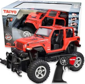 RC Truck Jeep Rubicon, 1:16 Scale Remote Control Car with Rechargeable Battery, Electric Charger, and Handset for Off-Road, High Speed, Fast Hobby Action for Kids and Adults, 2.4Ghz, Ages 6 