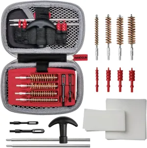 Real Avid Handgun Cleaning Kit - All-In-One 13 Piece Pistol Cleaning Kit with Cleaning Rod, Bore Brushes, Gun Cleaning Jags & Gun Cleaning Patches