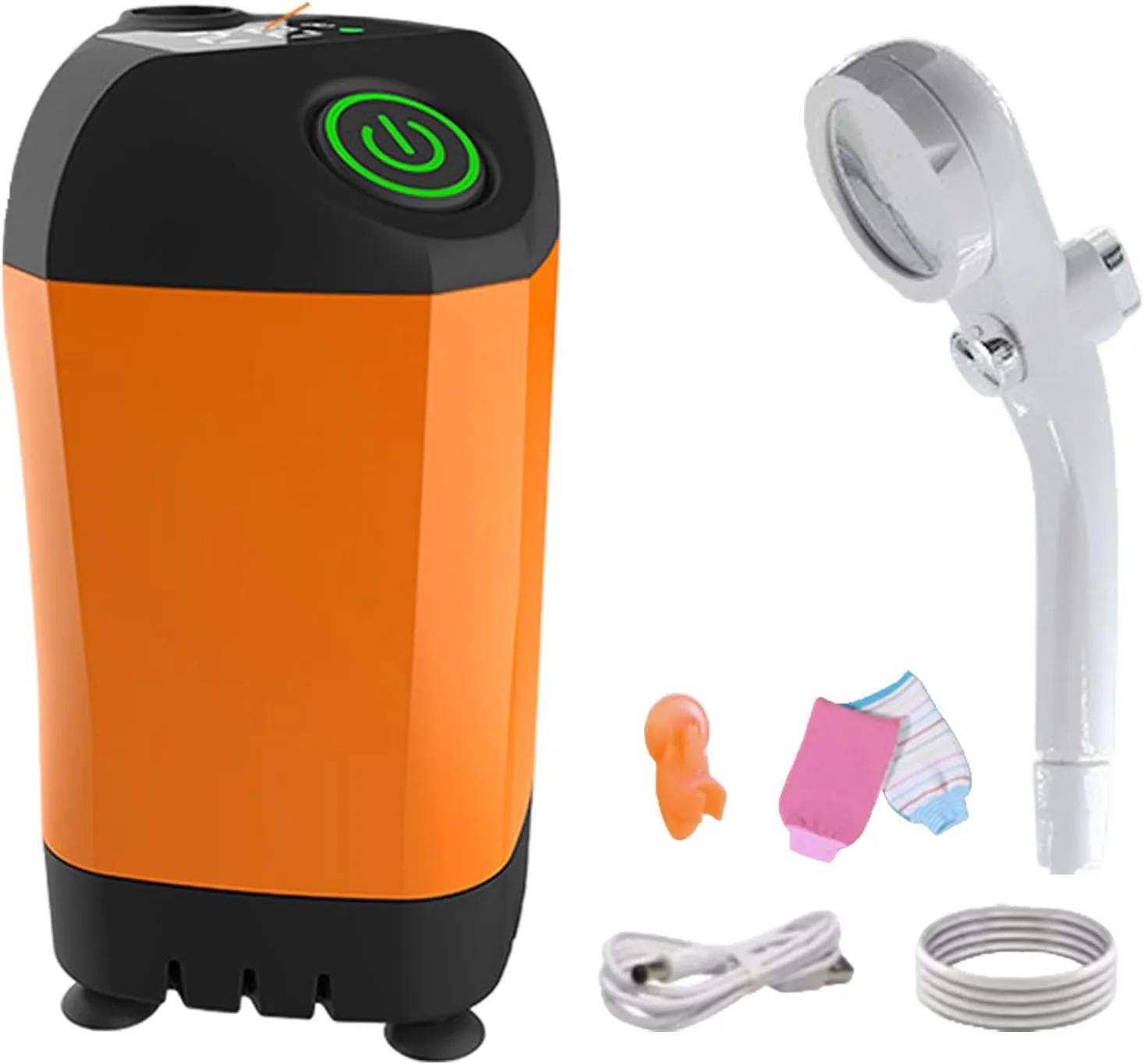 Rechargeable Shower Pump | Portable Shower for Rvs | Compact Camping Shower Kit, Portable Shower for Boating, Collapsible Shower Bag for Travel, Portable Shower for Outdoor Adventures