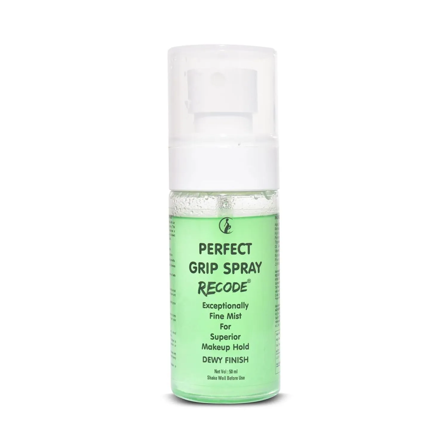 Re..code Perfect Grip Dewy Finish Makeup Fixer Spray | Vitamin E Enriched | Long-Lasting Hydrating Setting Spray | 50ml