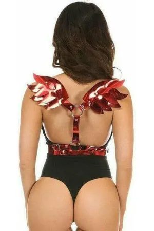 Red Metallic Angel Wings