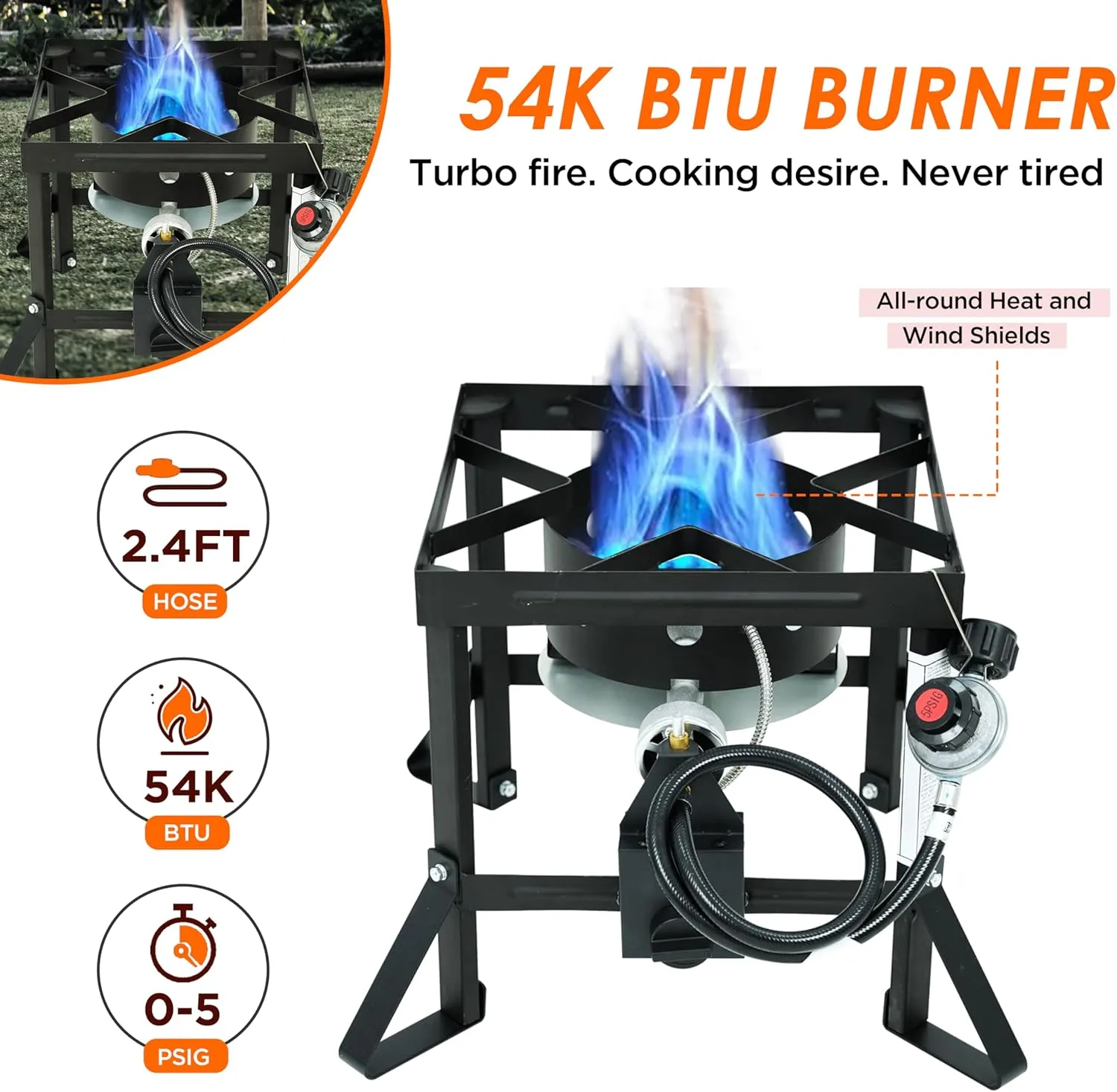 Red Mountain Valley Propane Gas Single Burner, Outdoor Camp Stove with 36Qt Pot and Timer, Seafood Boil, Outdoor Propane Stove for Home Brewing, Turkey Fry, Camping