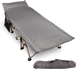REDCAMP Oversized Camping cots for Adults 500lbs, Extra Wide Sleeping Cots Tall Sleeping Cots Heavy Duty, XL Cots Portable for Outdoor Indoor Office, Grey