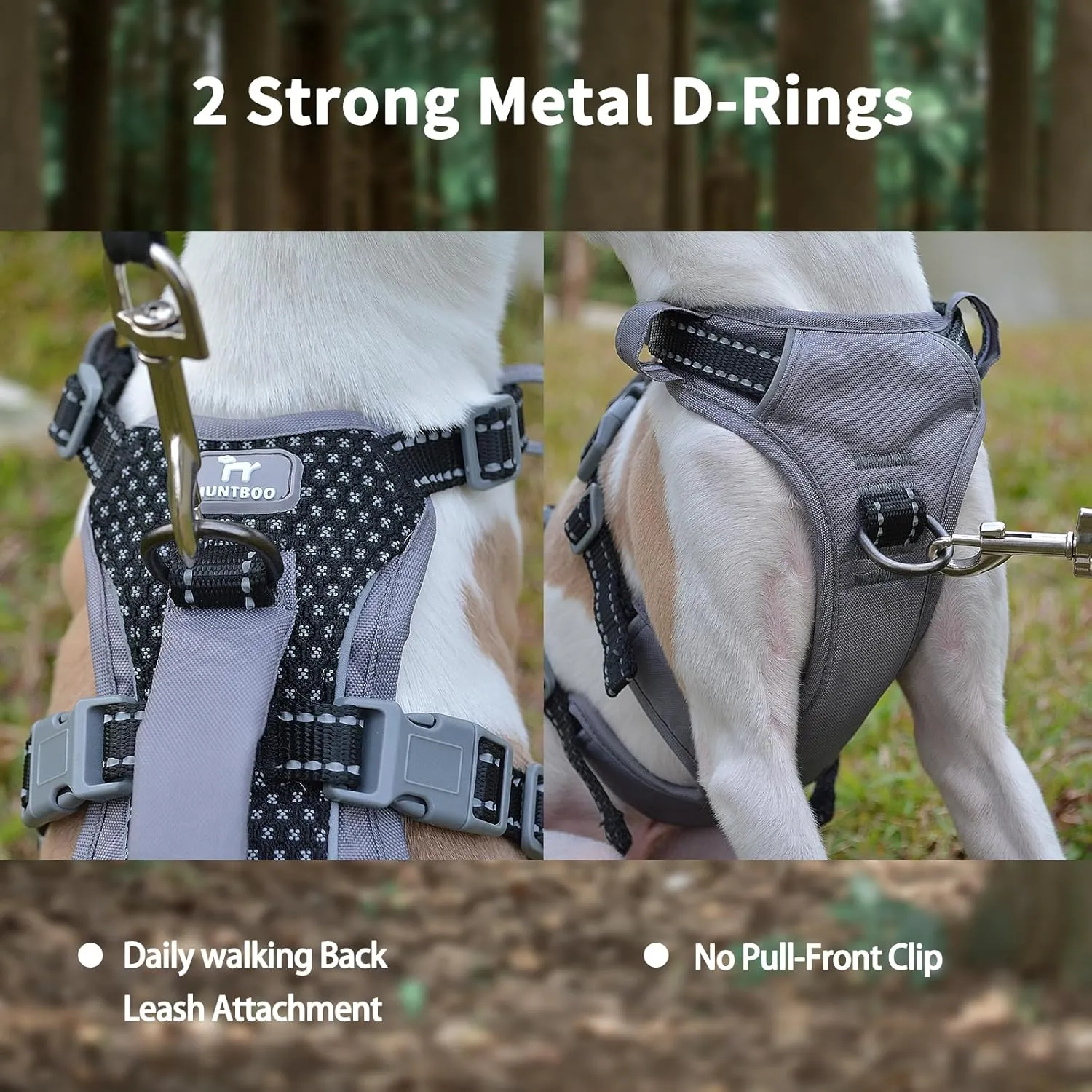 Reflective Dog Harness with Handle, Escape Proof, No Slip, Breathable, Lightweight, Adjustable Lift Harness for Small, Medium, and Large Dogs Walking, Training, and Running Gear(Black,L)