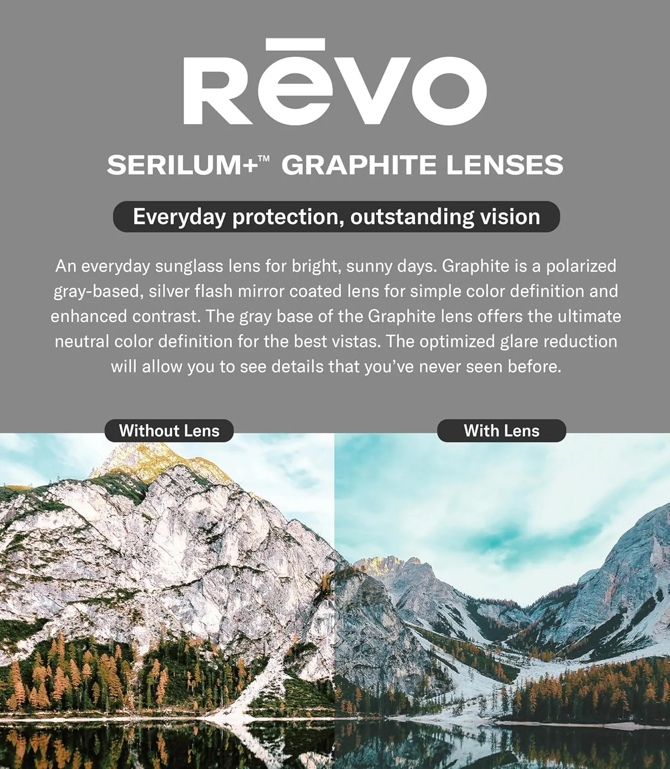 Revo Sunglasses Harness: Polarized Lens with Rectangle Sport Wrap Frame