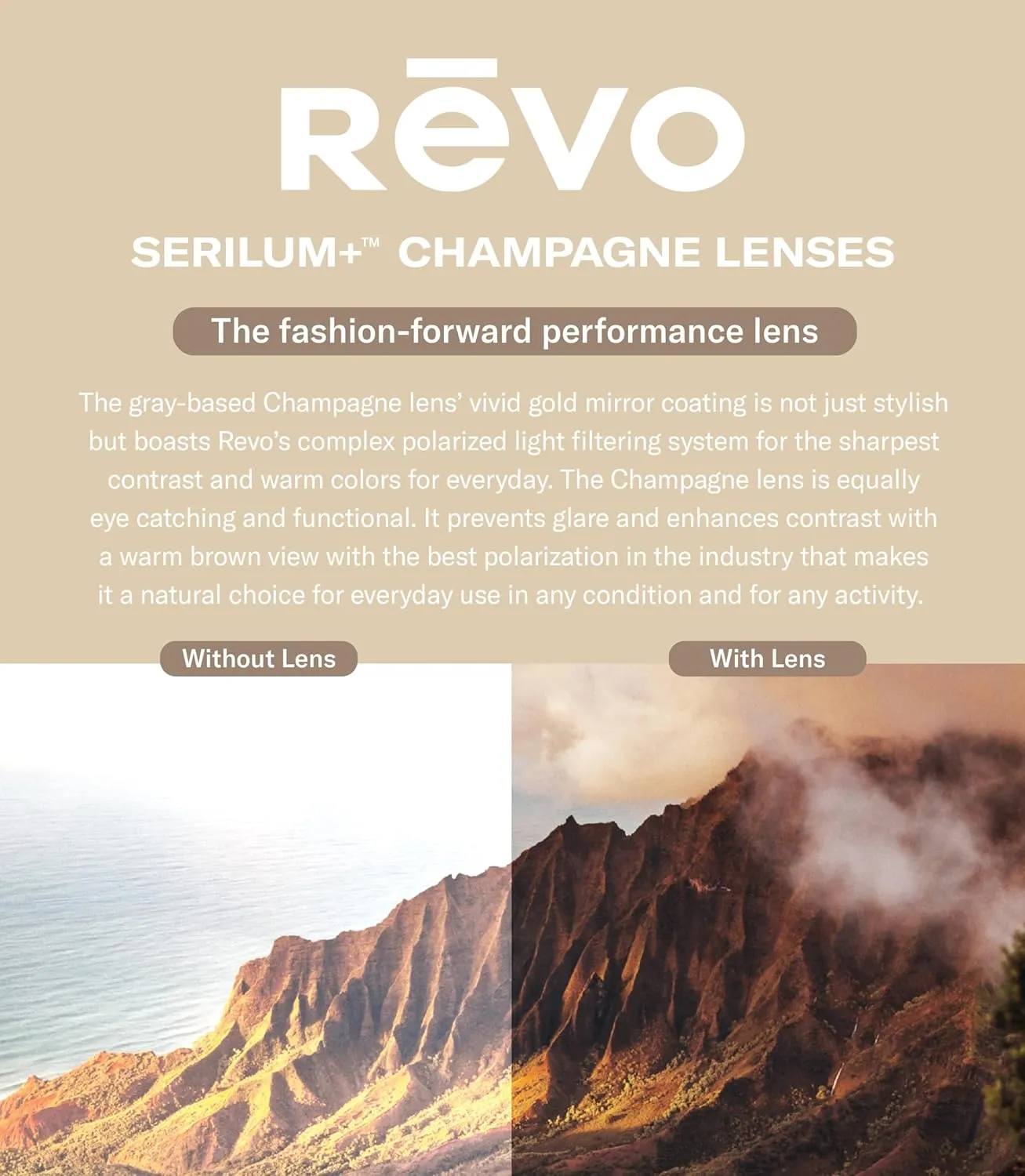 Revo Sunglasses Harness: Polarized Lens with Rectangle Sport Wrap Frame