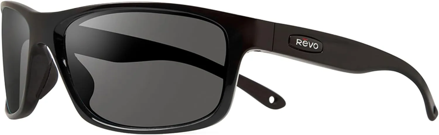 Revo Sunglasses Harness: Polarized Lens with Rectangle Sport Wrap Frame