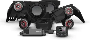 Rockford Fosgate X317-STG5 Audio Kit: PMX-3 Receiver, 1500-Watt Amp, M2 Series Color Optix Multicolor LED Lighted Front, Rear Speakers & Dual Subwoofers for Select Can-Am X3 Models (2017-2022)