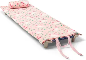 ROLLEE POLLEE Soft Rollup Nap Mat with Pillow, Comfy Kids Sleeping Bag, Elastic Strap for Cot, Unicorn Garden, Fleece Throw Set