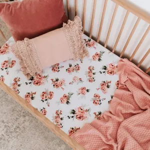 Rosebud Fitted Cot Sheet.