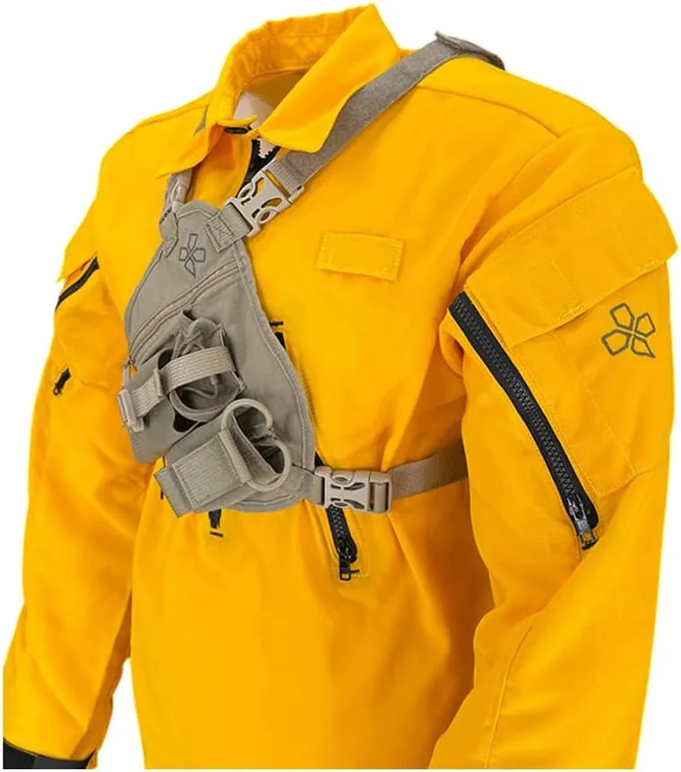 RP-1 Scout Radio Chest Harness for 2 Way Radio & Electronics | Search and Rescue, Ski Patrol, Emergency Response - Desert Tan